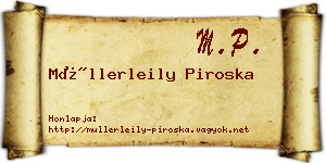 Müllerleily Piroska névjegykártya