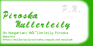 piroska mullerleily business card